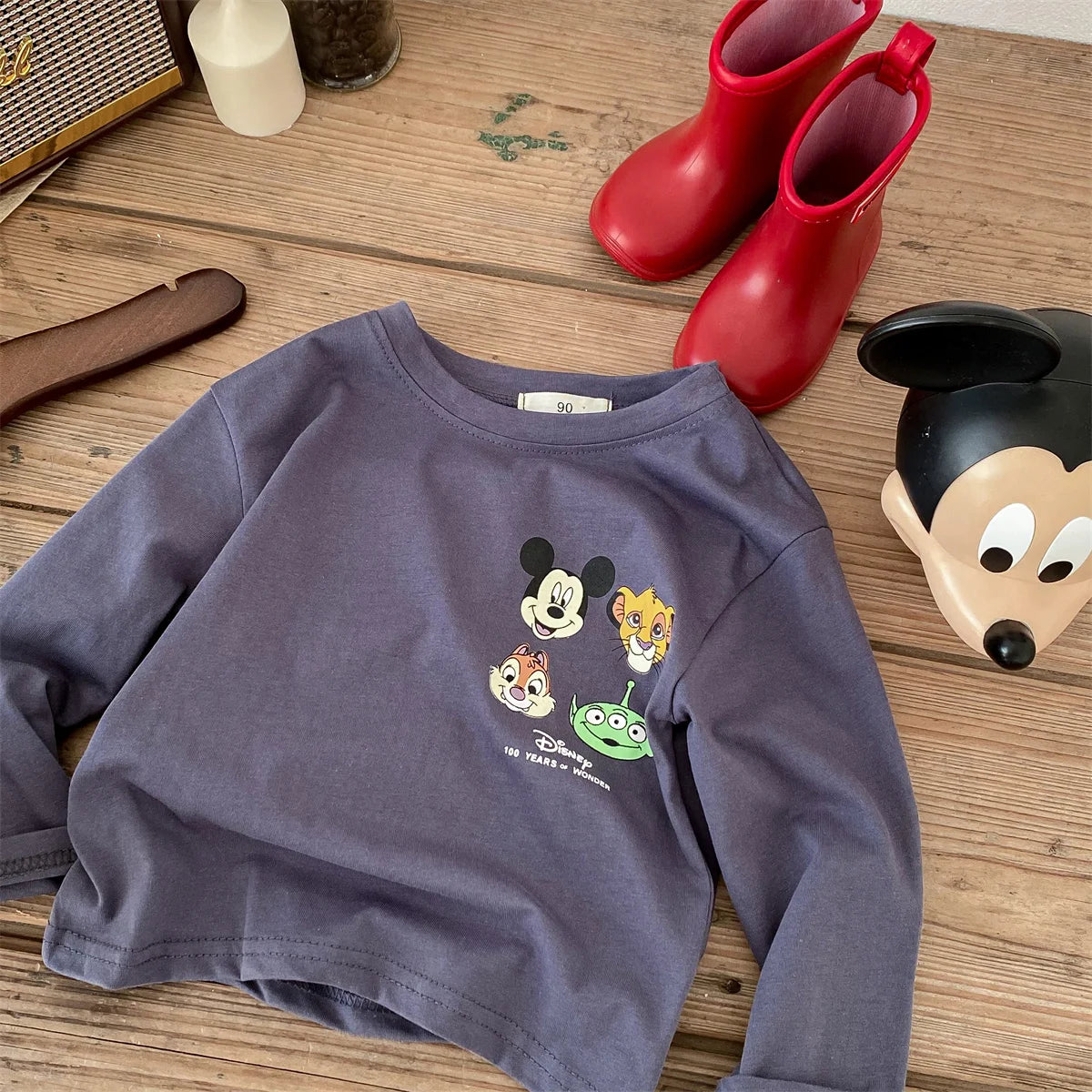 Disney Cartoon Kids Long-Sleeve Tee