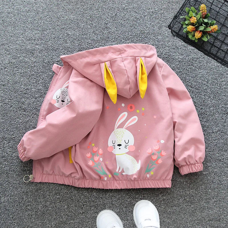 Charming Bunny Hooded Kids Jacket