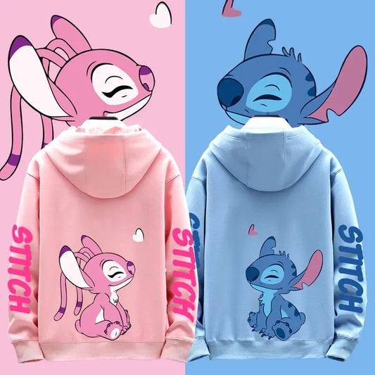 Stitch Couple Hoodies Set for Fans